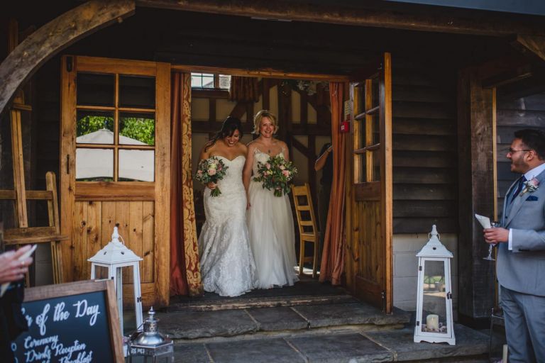 Gemma Emma Gate Street Barn Surrey Wedding Photography